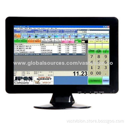 12-inch Widescreen Retail POS Display with Ratio 16:9, Touch Screen (Optional)